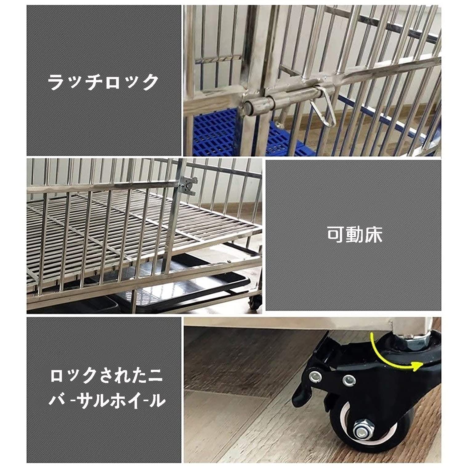 Amazon.co.jp: 犬用ケージ あらゆる種類のペットの犬と猫に適した